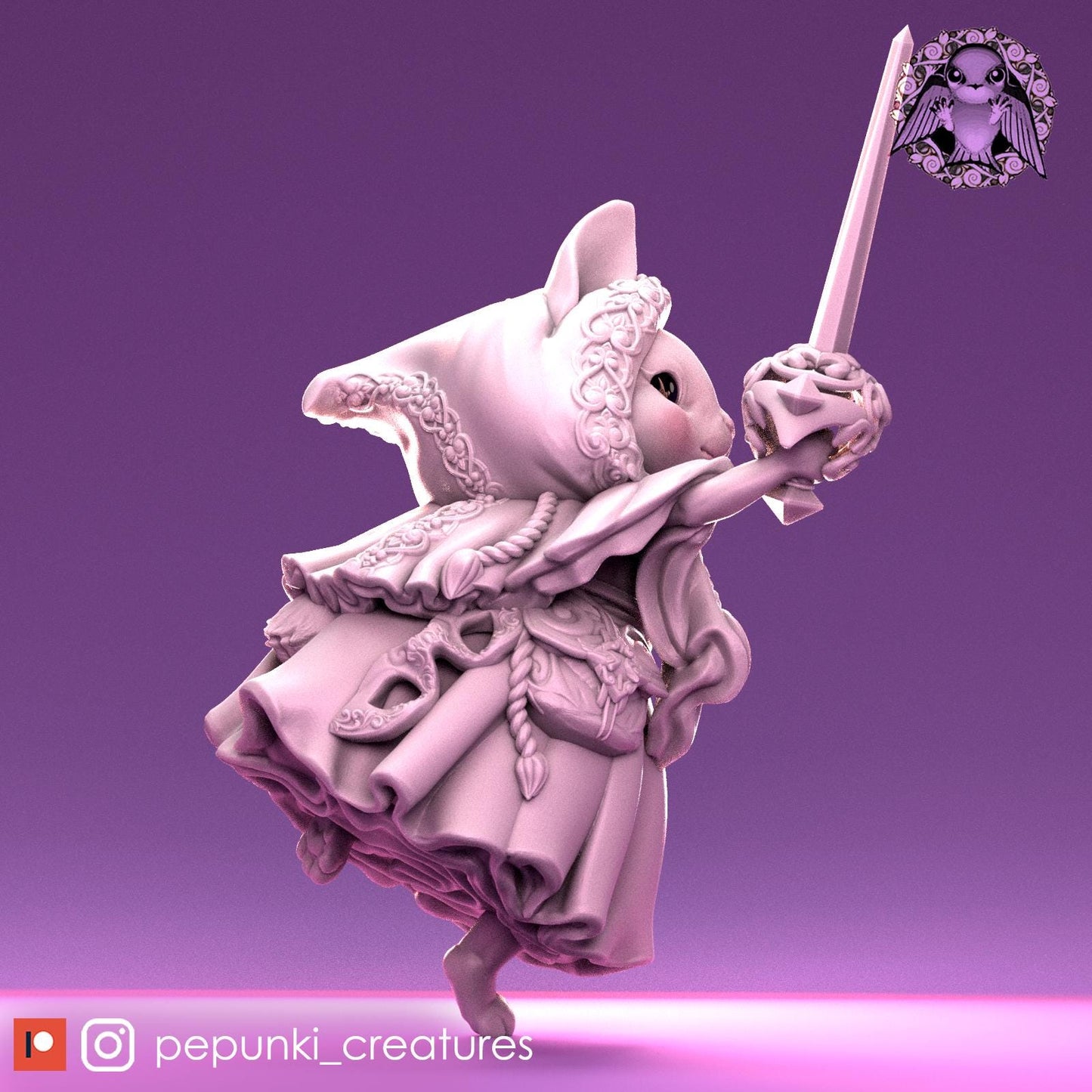 Bunny Rogue | Tabletop Miniature | Pepunki Creatures