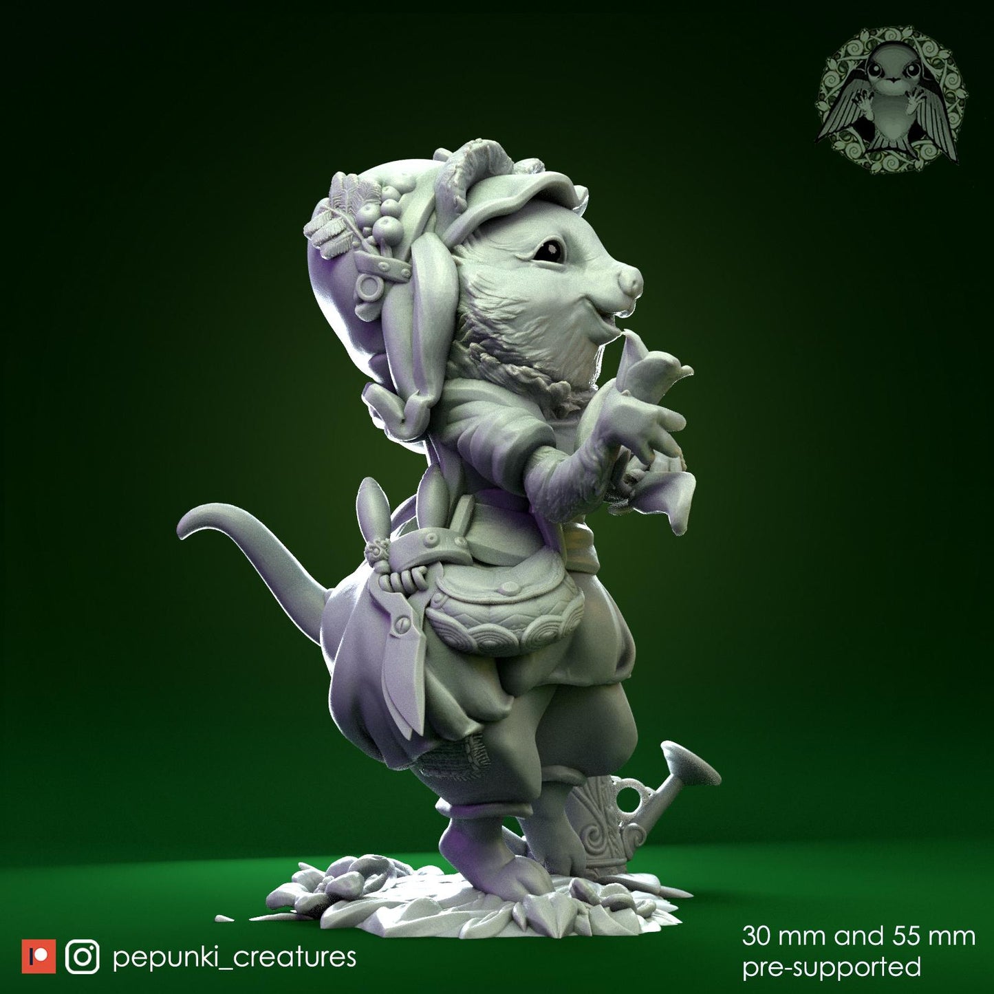 Quokka Gardener | Tabletop Miniature | Pepunki Creatures