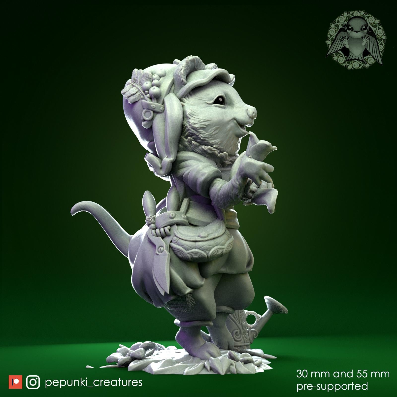 Quokka Gardener | Tabletop Miniature | Pepunki Creatures