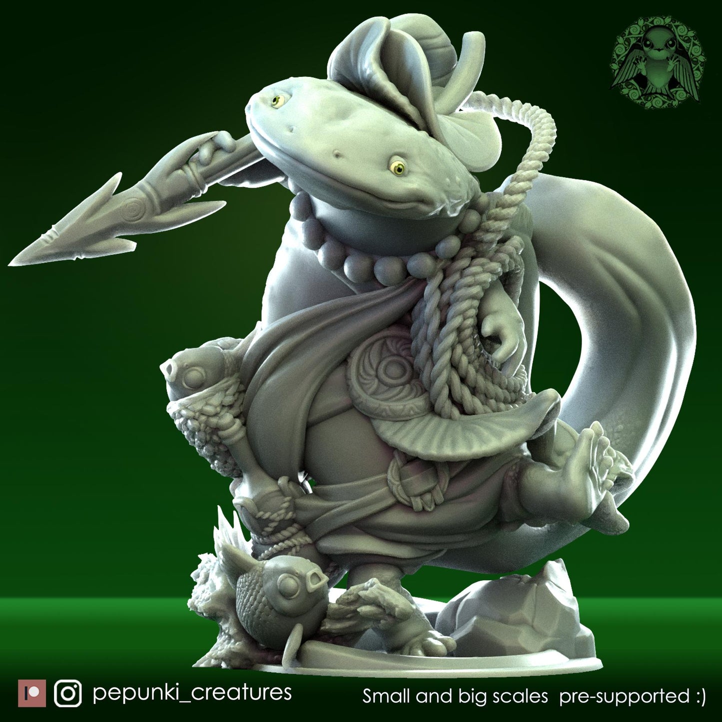 Giant Salamander | Tabletop Miniature | Pepunki Creatures