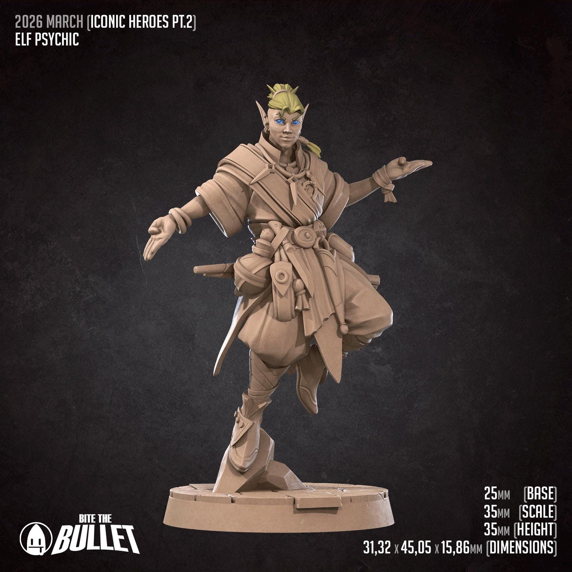 Elf Psychic Miniature | Bite the Bullet