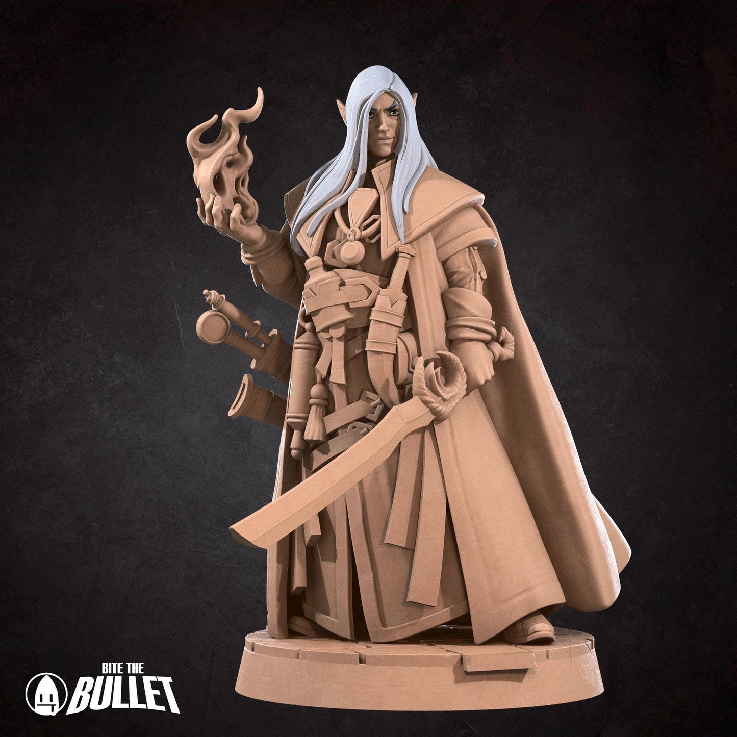 Half-Elf Mage Miniature | Bite the Bullet