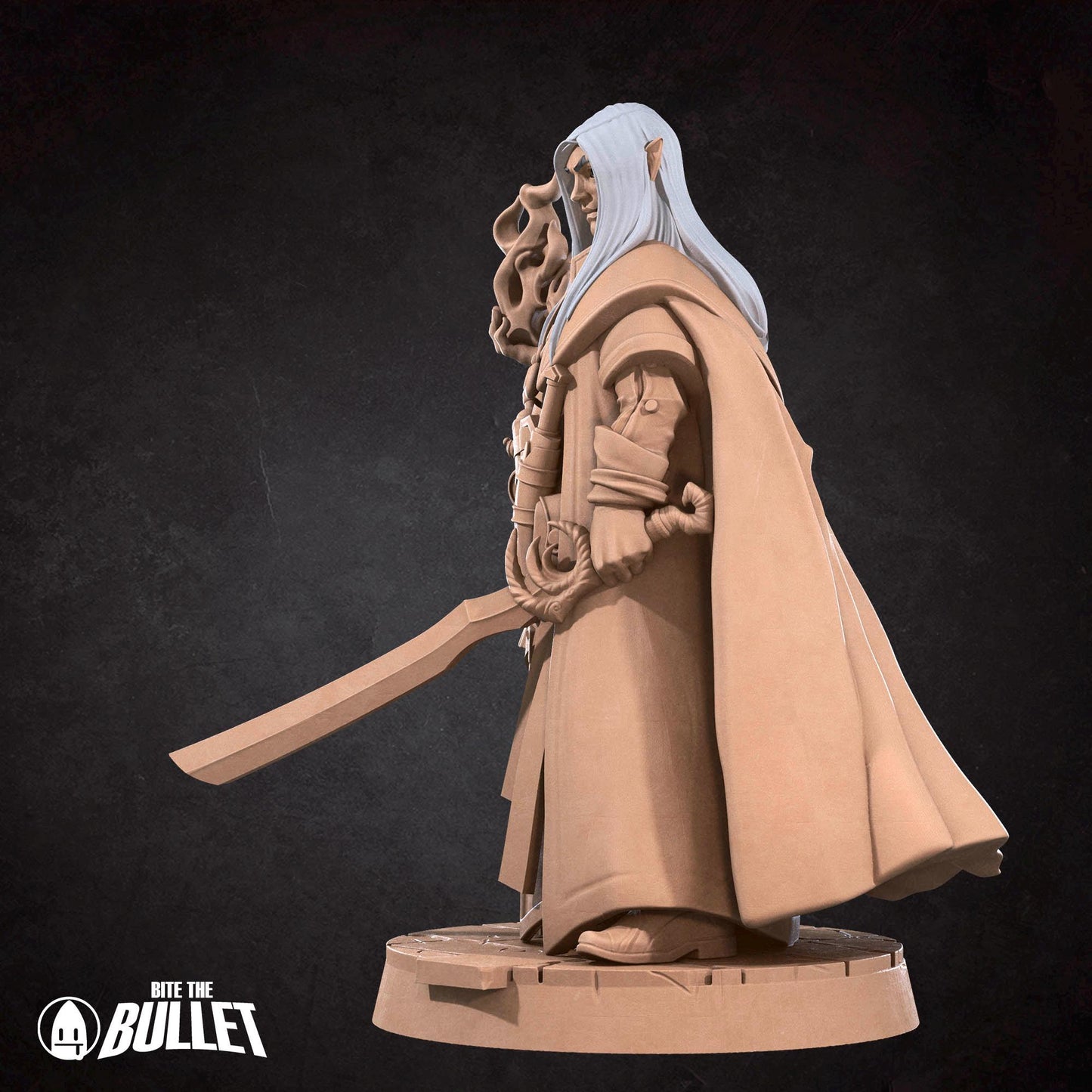 Half-Elf Mage Miniature | Bite the Bullet