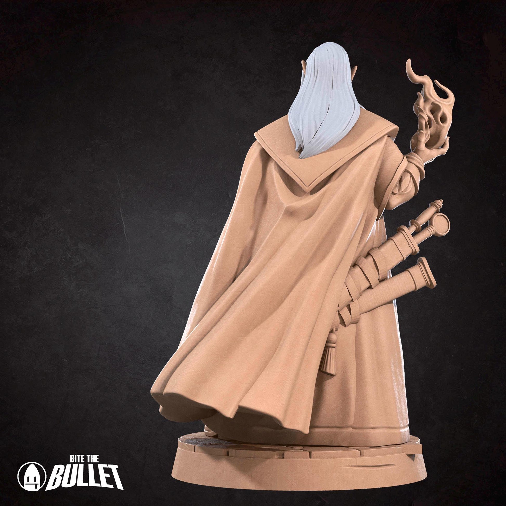 Half-Elf Mage Miniature | Bite the Bullet