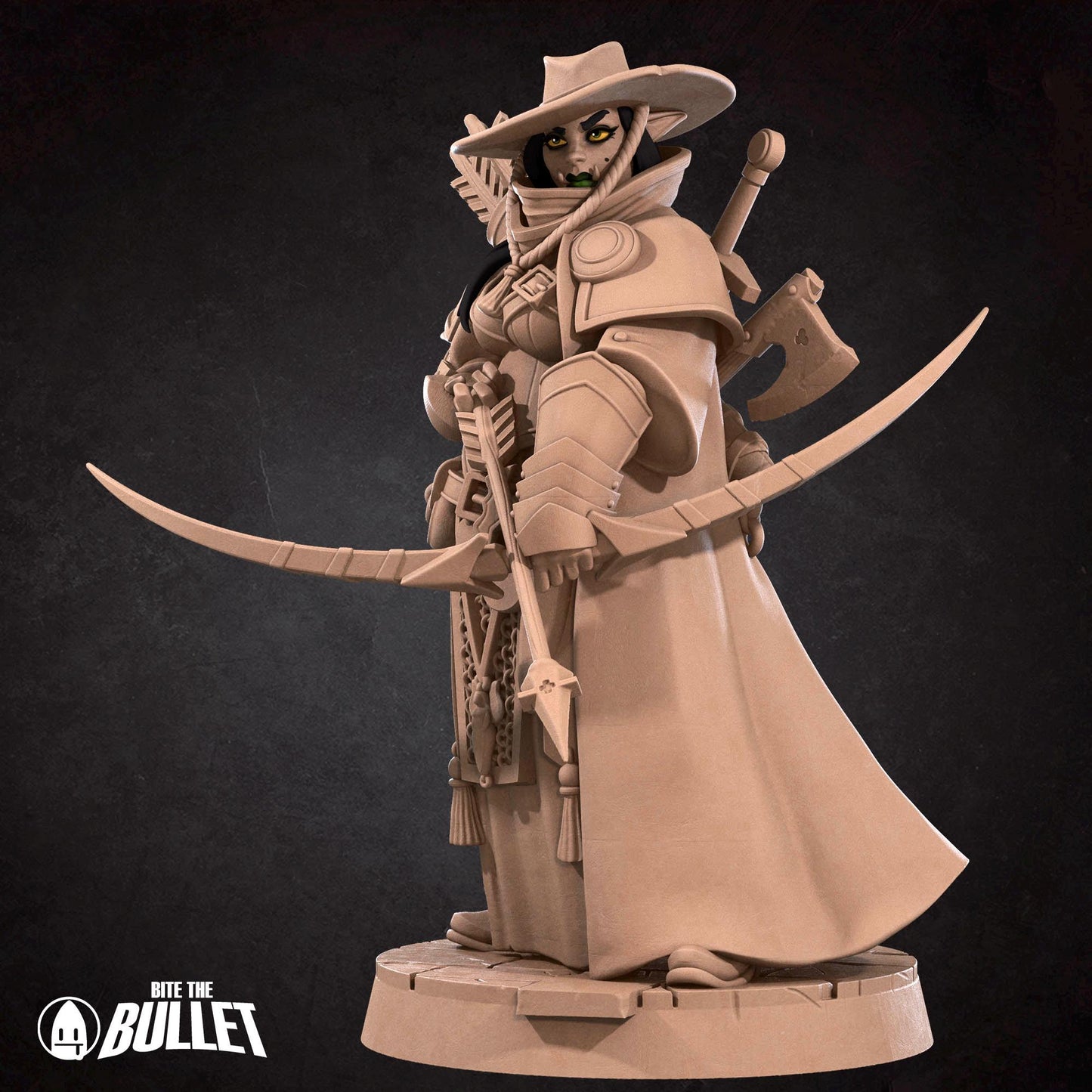 Half-Orc Ranger Miniature | Bite the Bullet