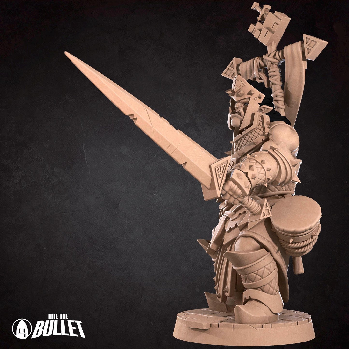 Half-Orc Warpriest Miniature | Bite the Bullet
