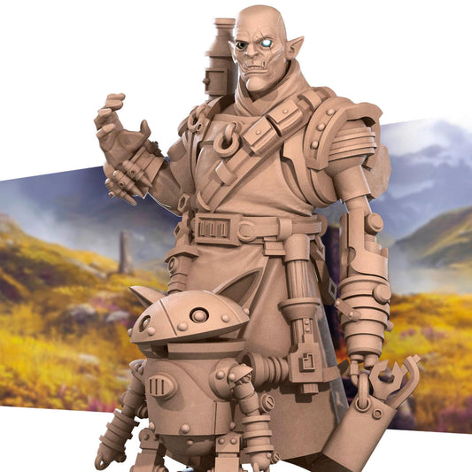 Half-Orc Inventor & Robot Miniature | Bite the Bullet