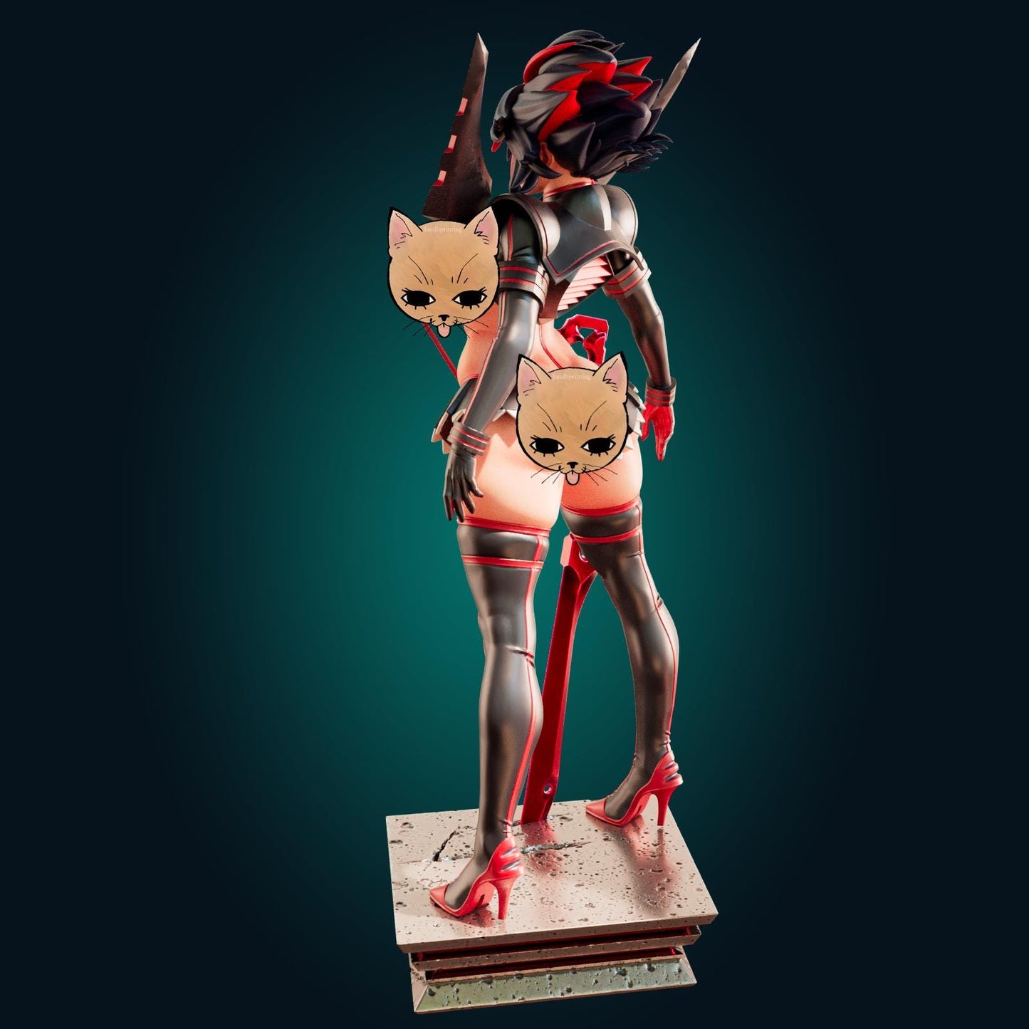 Japanese Schoolgirl Warrior Model Kit | 3D Resin Printed Figurine | Officer Rhu