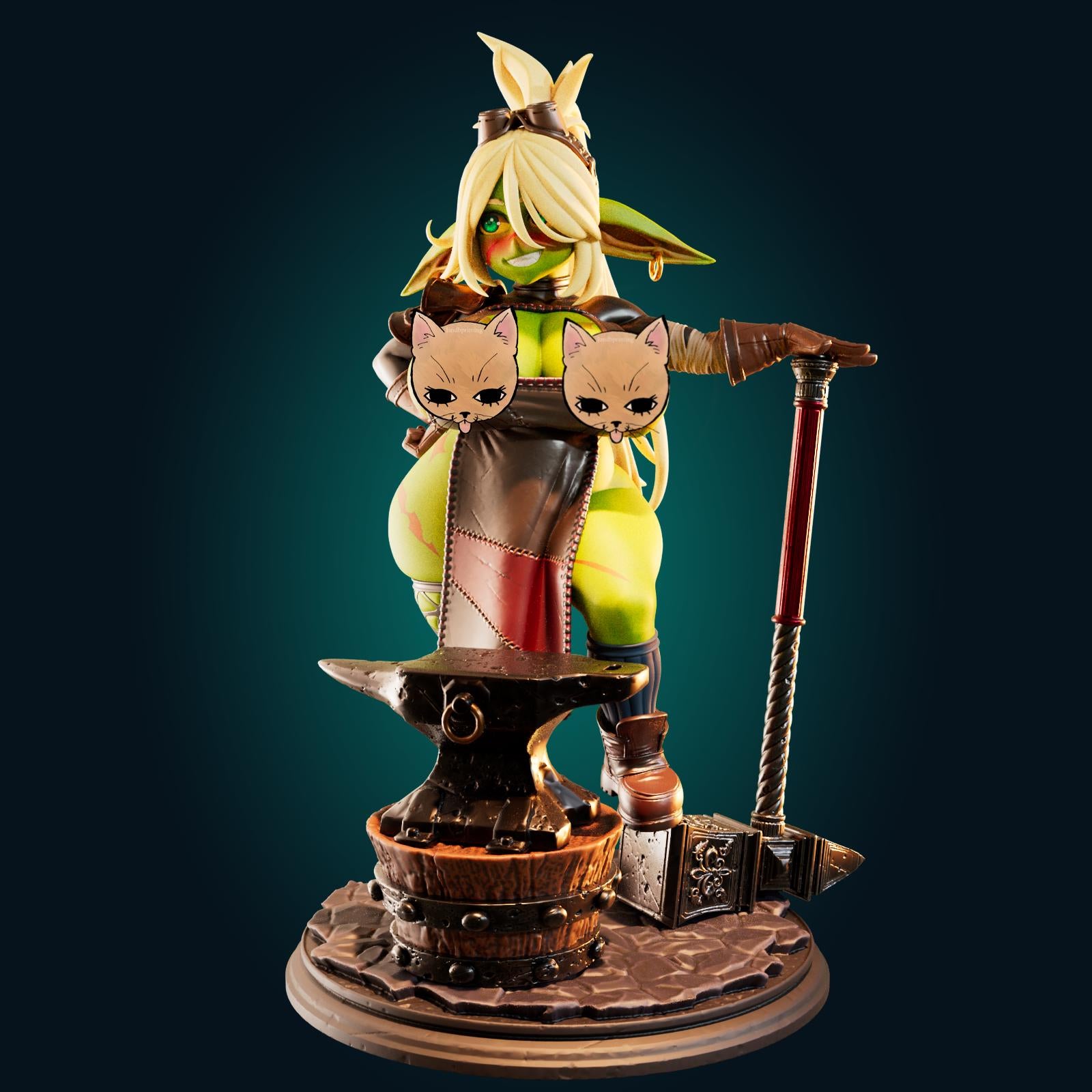 Blacksmith Goblin Model Kit | 3D Resin Printed Figurine | Officer Rhu