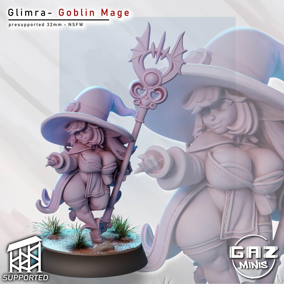 Glimra Goblin Mage Miniature | Gaz Minis