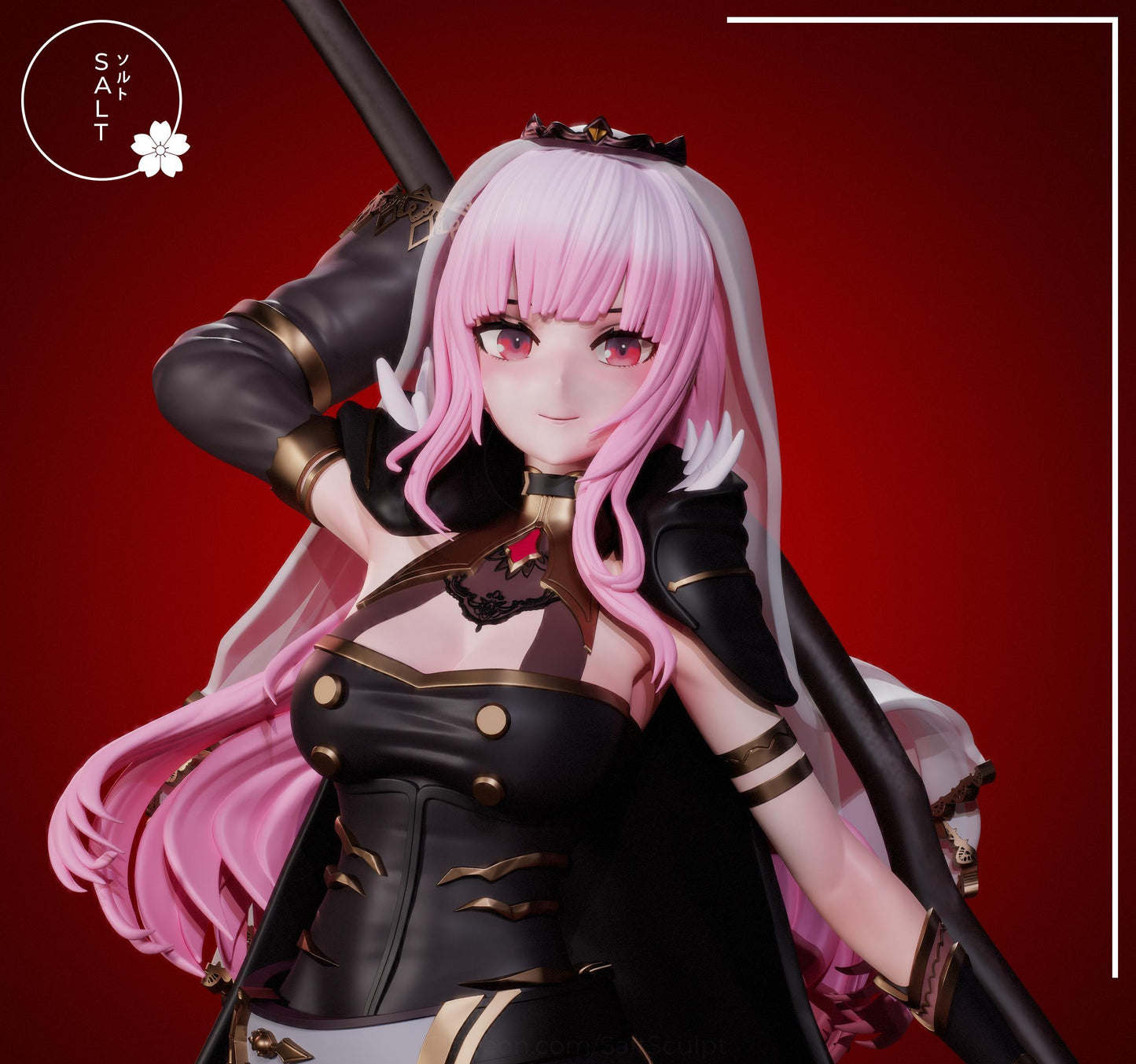 Reaper Girl Model Kit | 3D Resin Printed Figurine | Salt Sculpt