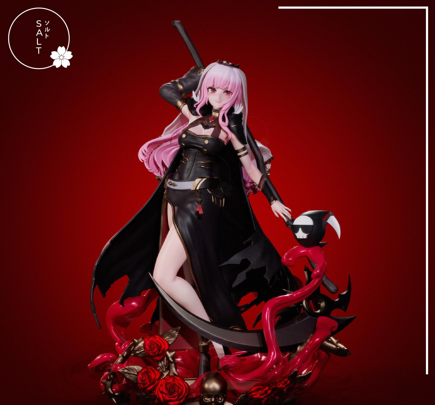 Reaper Girl Model Kit | 3D Resin Printed Figurine | Salt Sculpt