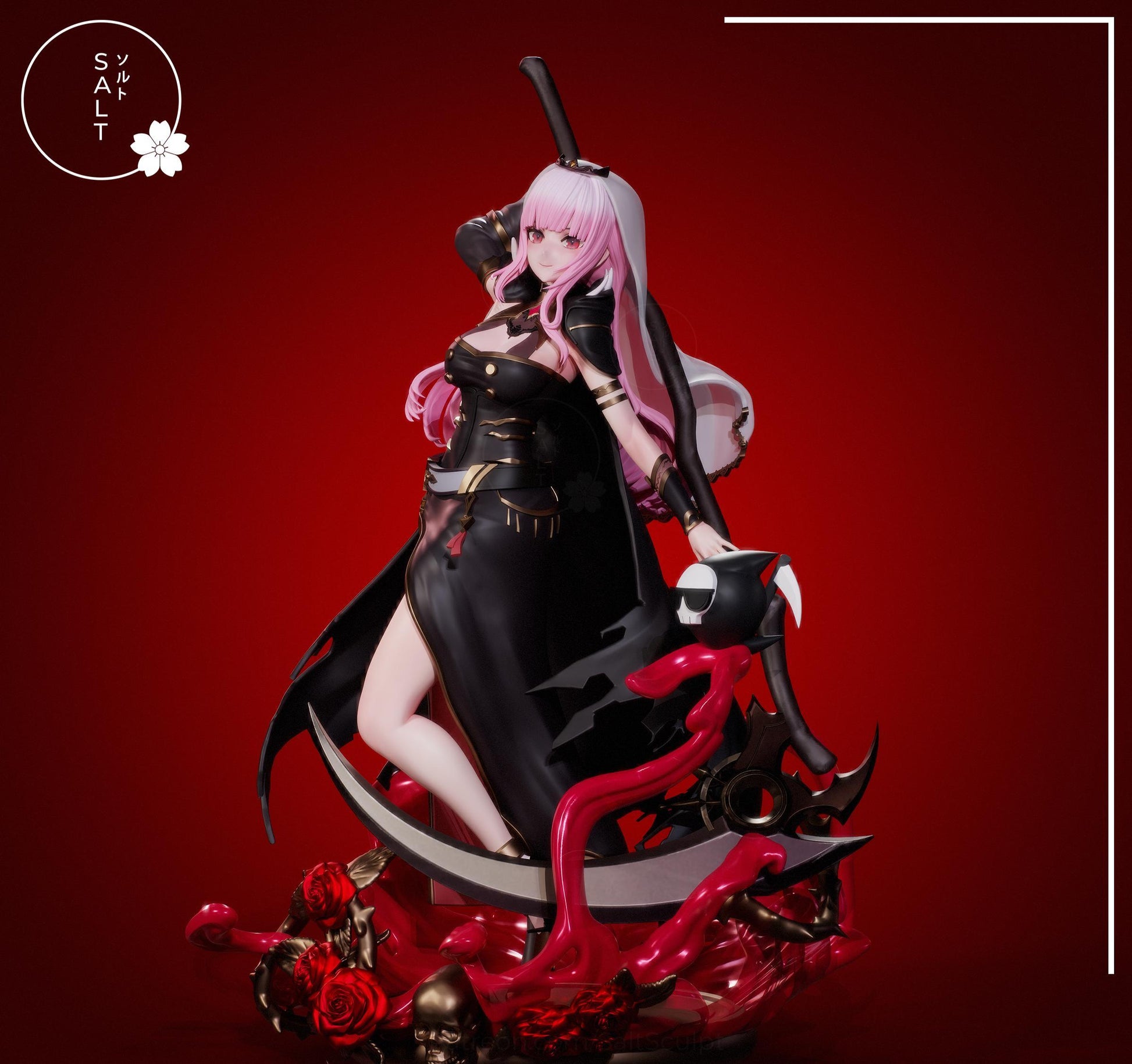 Reaper Girl Model Kit | 3D Resin Printed Figurine | Salt Sculpt