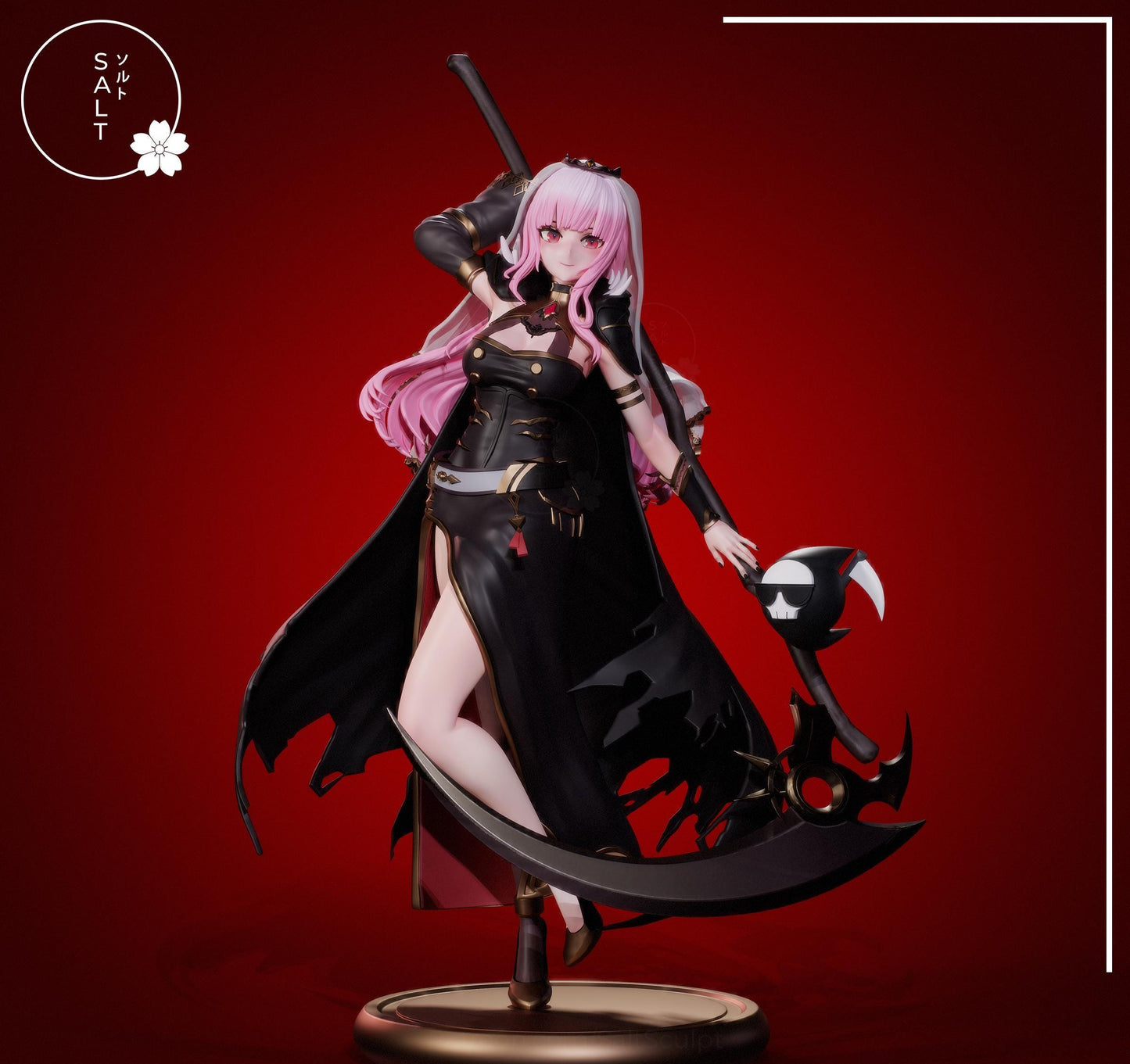 Reaper Girl Model Kit | 3D Resin Printed Figurine | Salt Sculpt