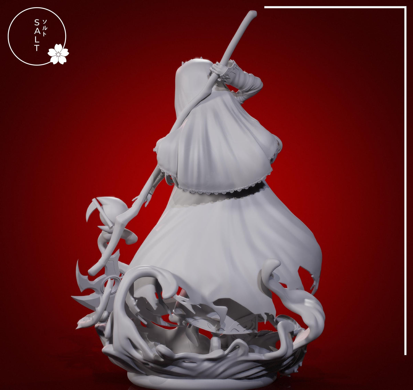 Reaper Girl Model Kit | 3D Resin Printed Figurine | Salt Sculpt