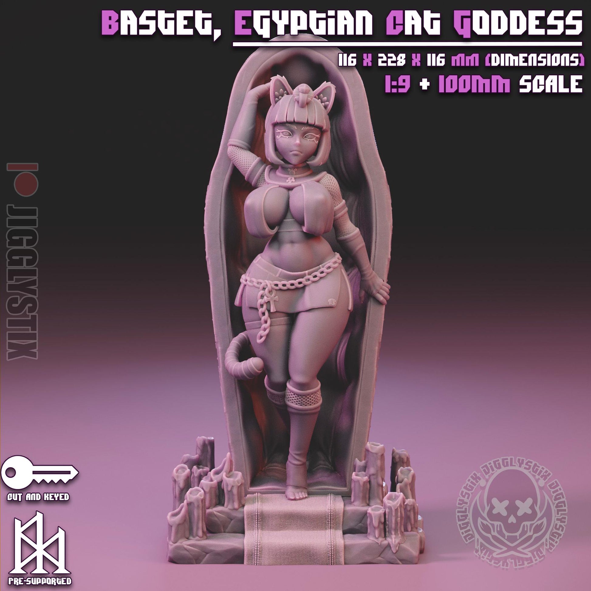 Egyptian Cat Girl Model Kit | Jigglystix