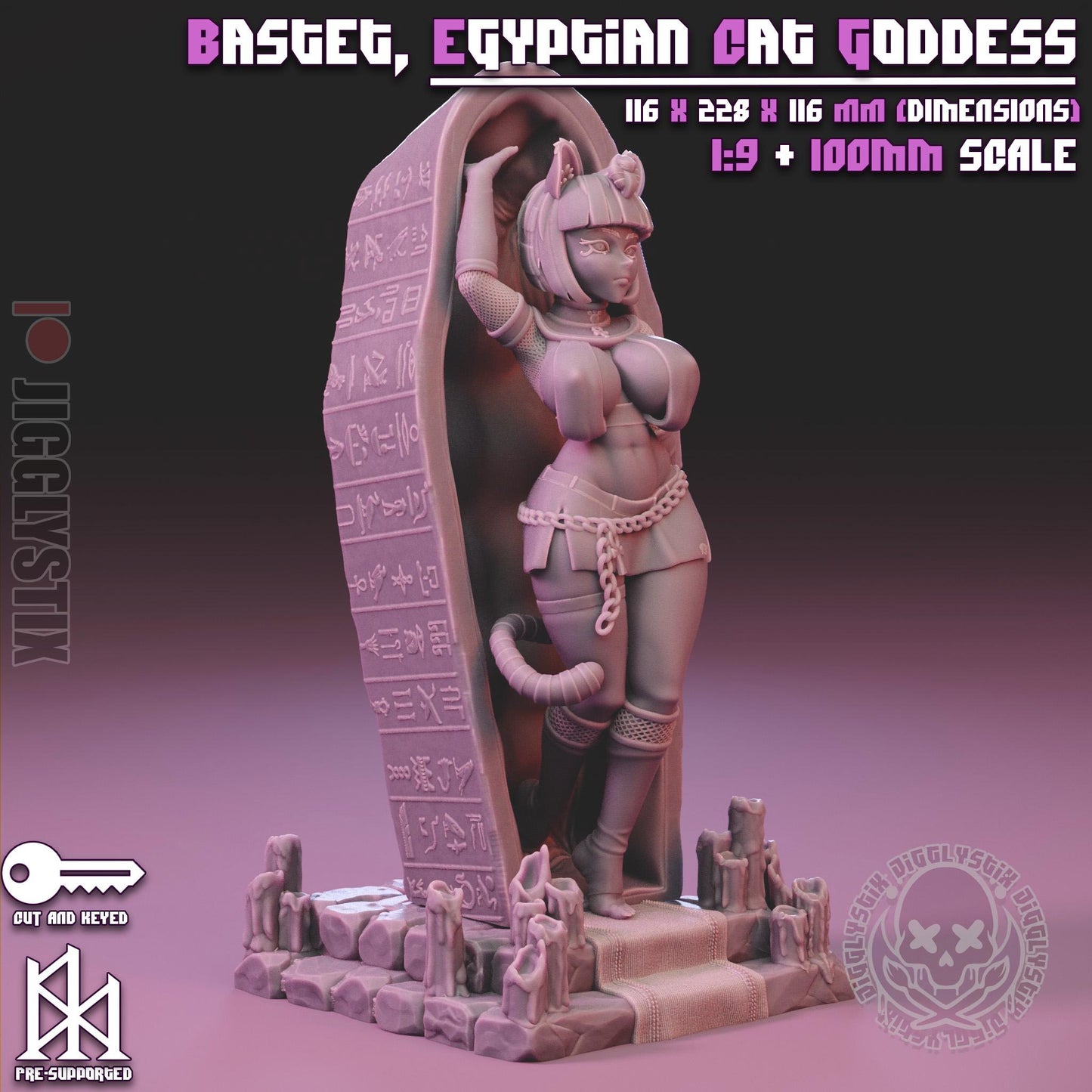 Egyptian Cat Girl Model Kit | Jigglystix