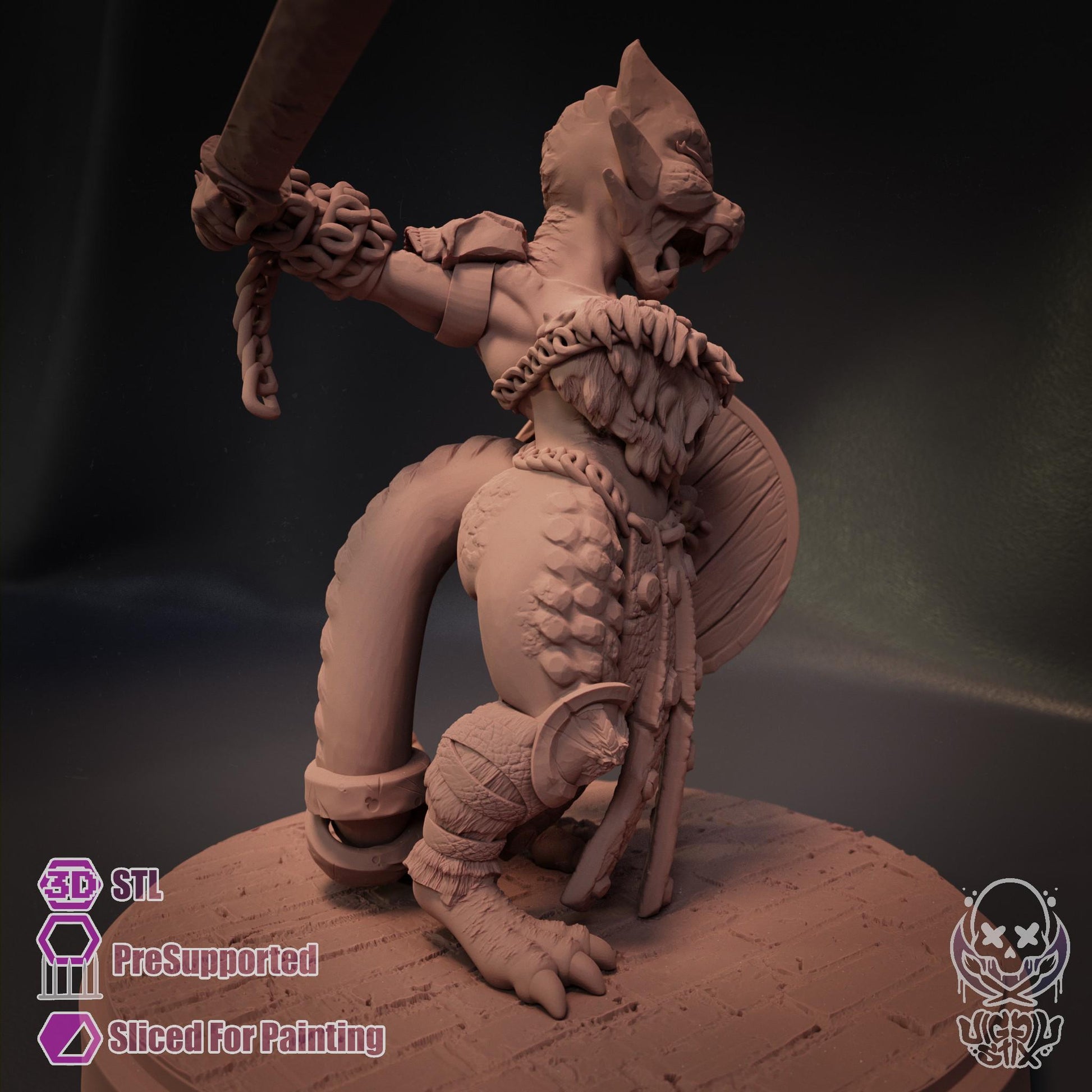 Warrior Kobold Miniature | Jigglystix