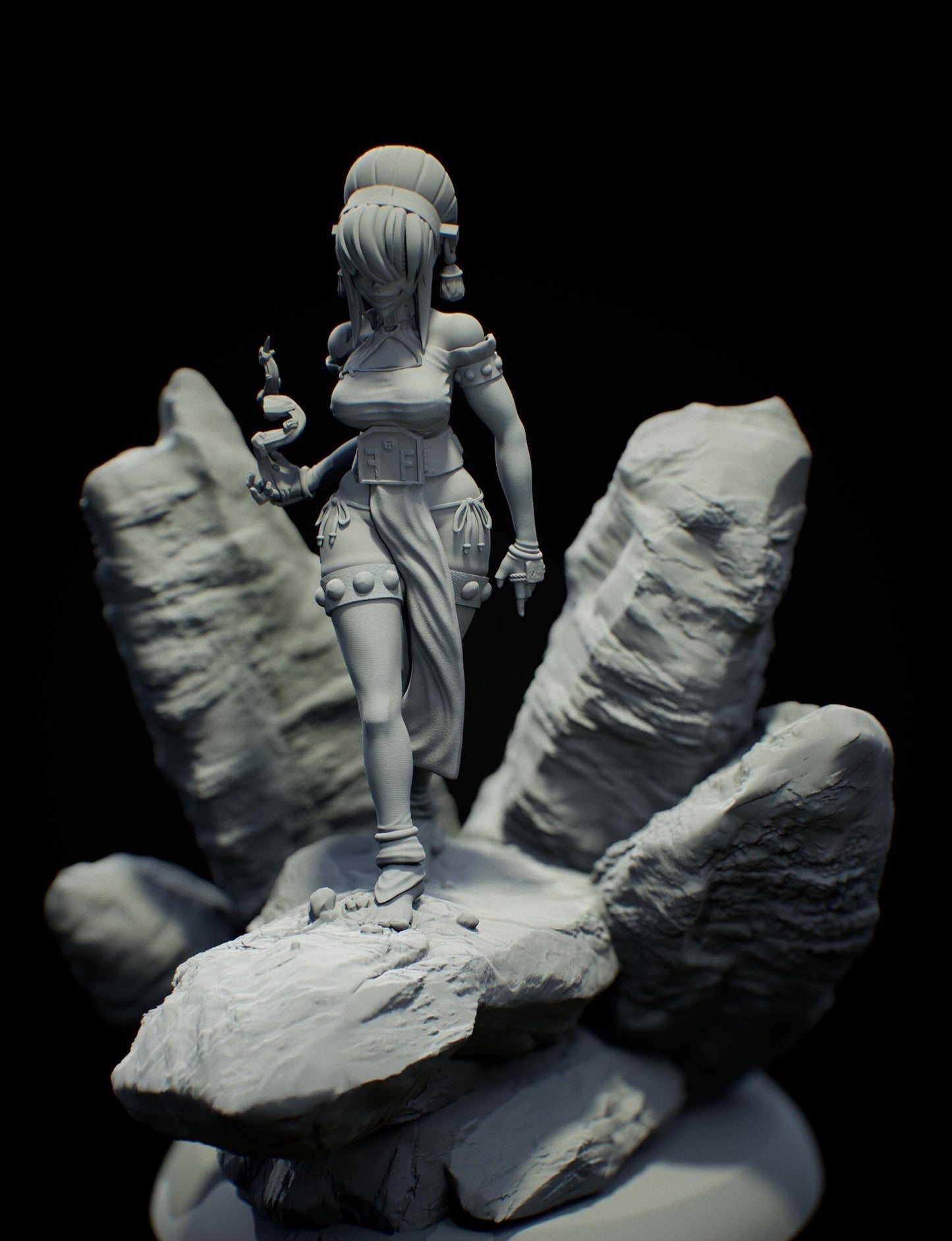 Blind Warrior Miniature | Jigglystix