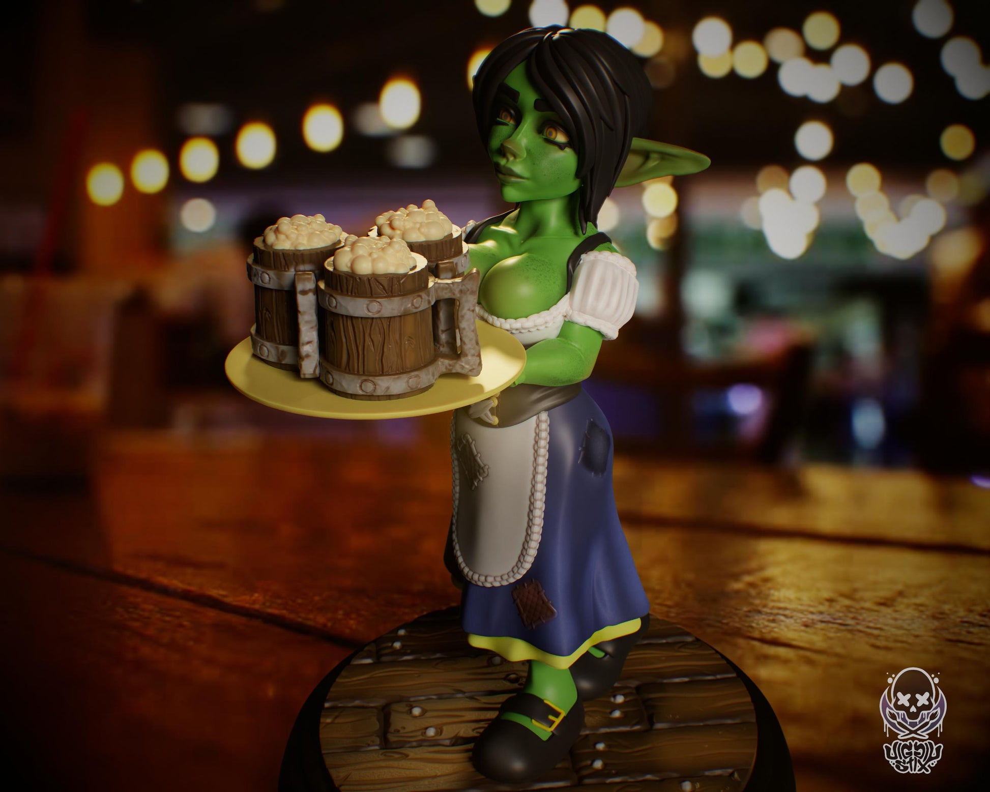 Goblin Waitress Miniature | Jigglystix