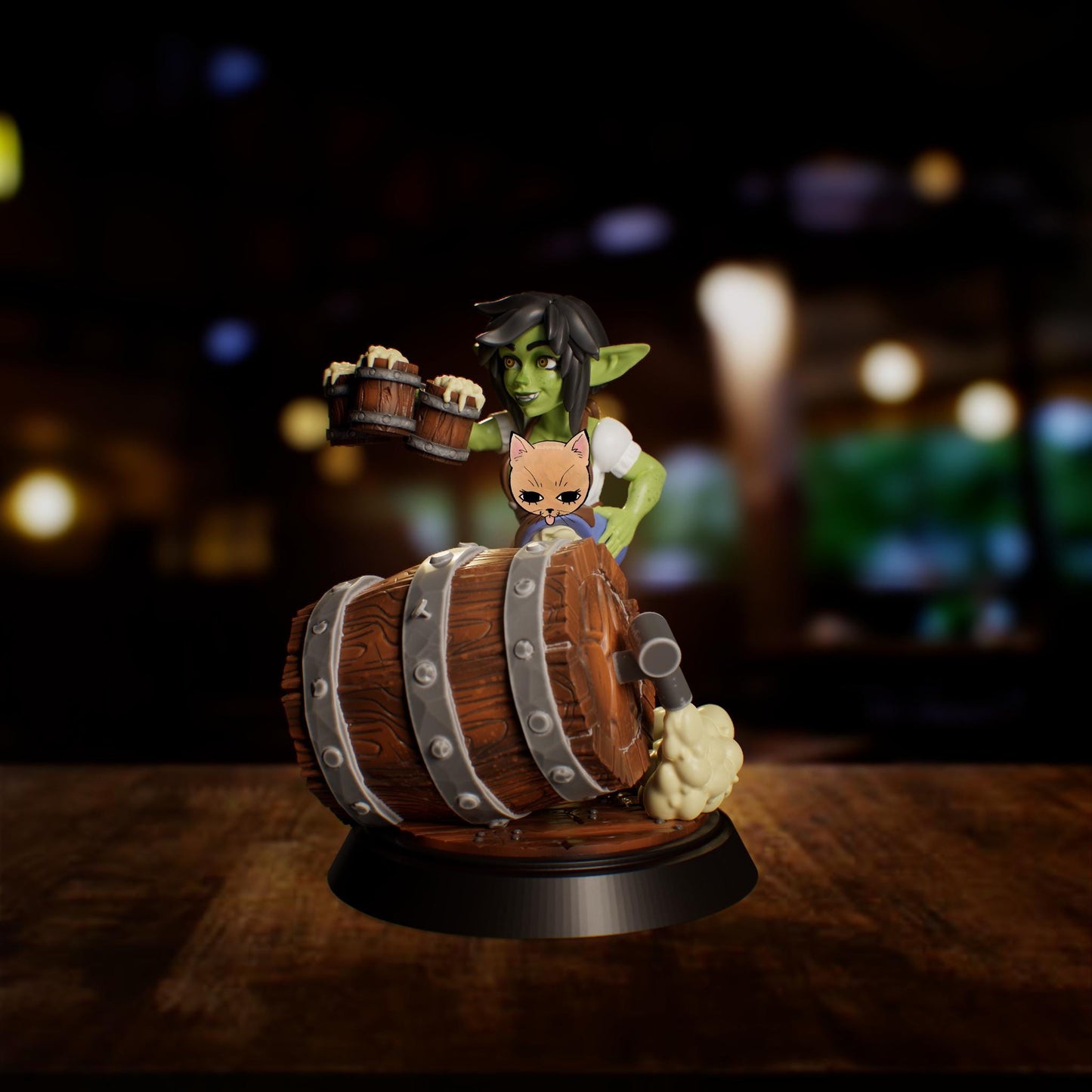 Goblin Barmaid Miniature | Jigglystix