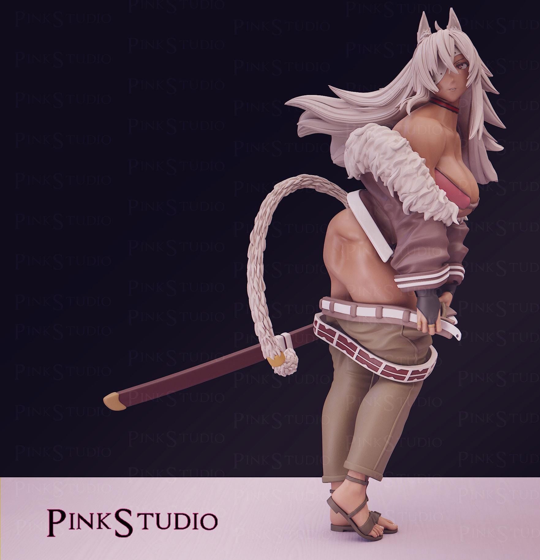 Beast Girl Model Kit | 3D Resin Printed Figurine | Pink Studio