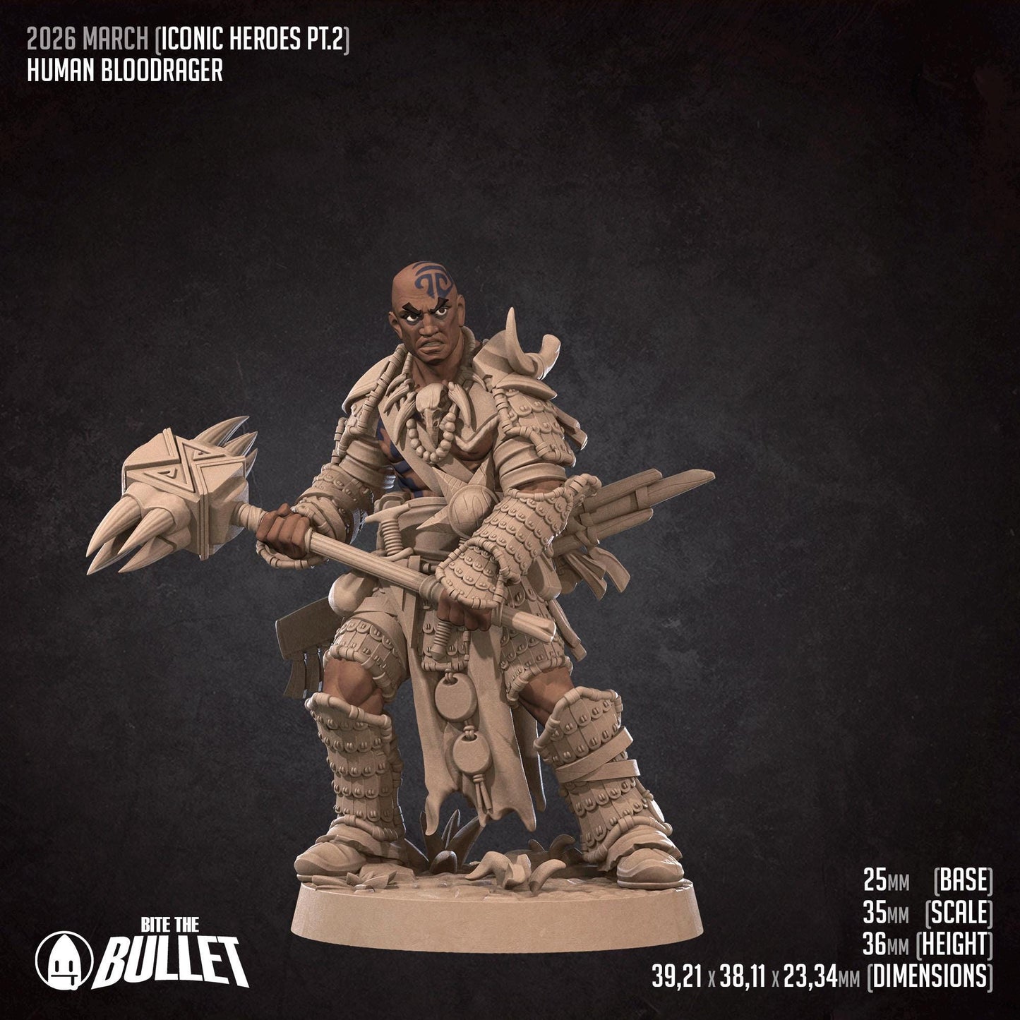 Human Bloodrager Miniature | Bite the Bullet