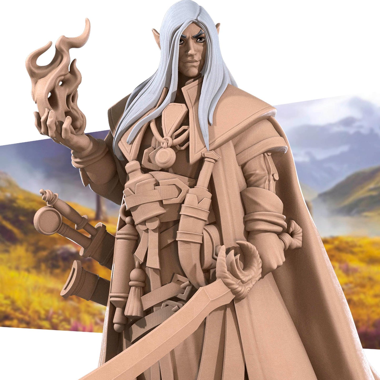 Half-Elf Mage Miniature | Bite the Bullet