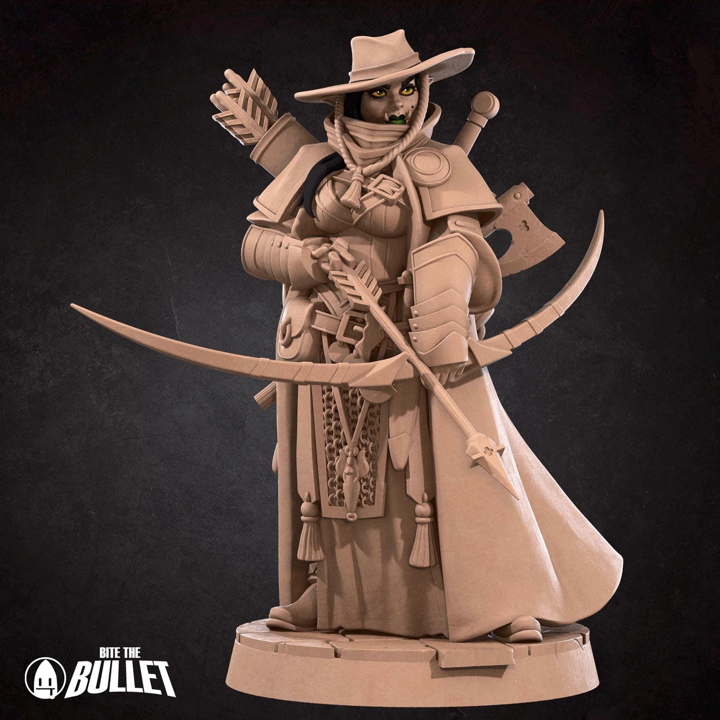 Half-Orc Ranger Miniature | Bite the Bullet