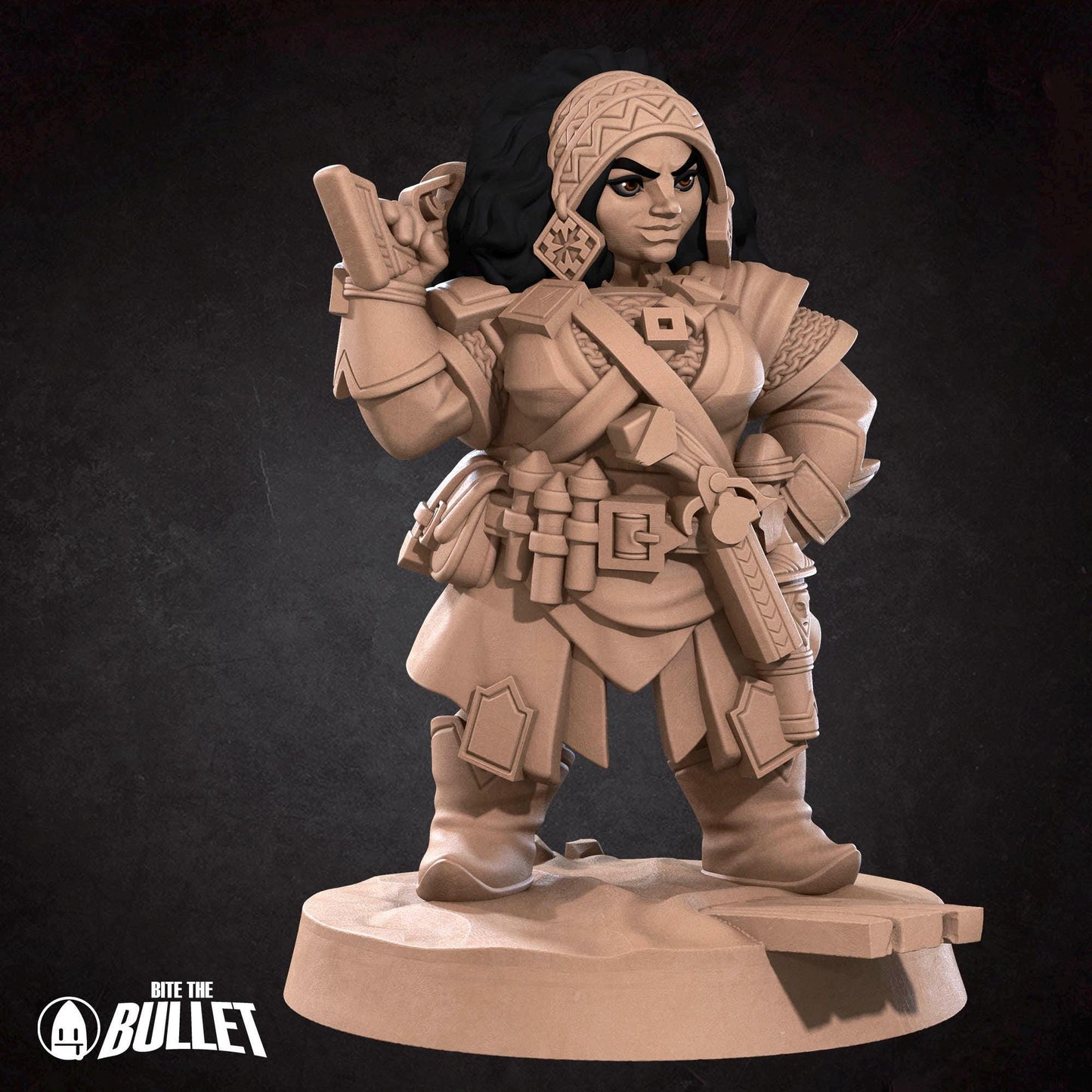 Dwarf Gunslinger Miniature | Bite the Bullet