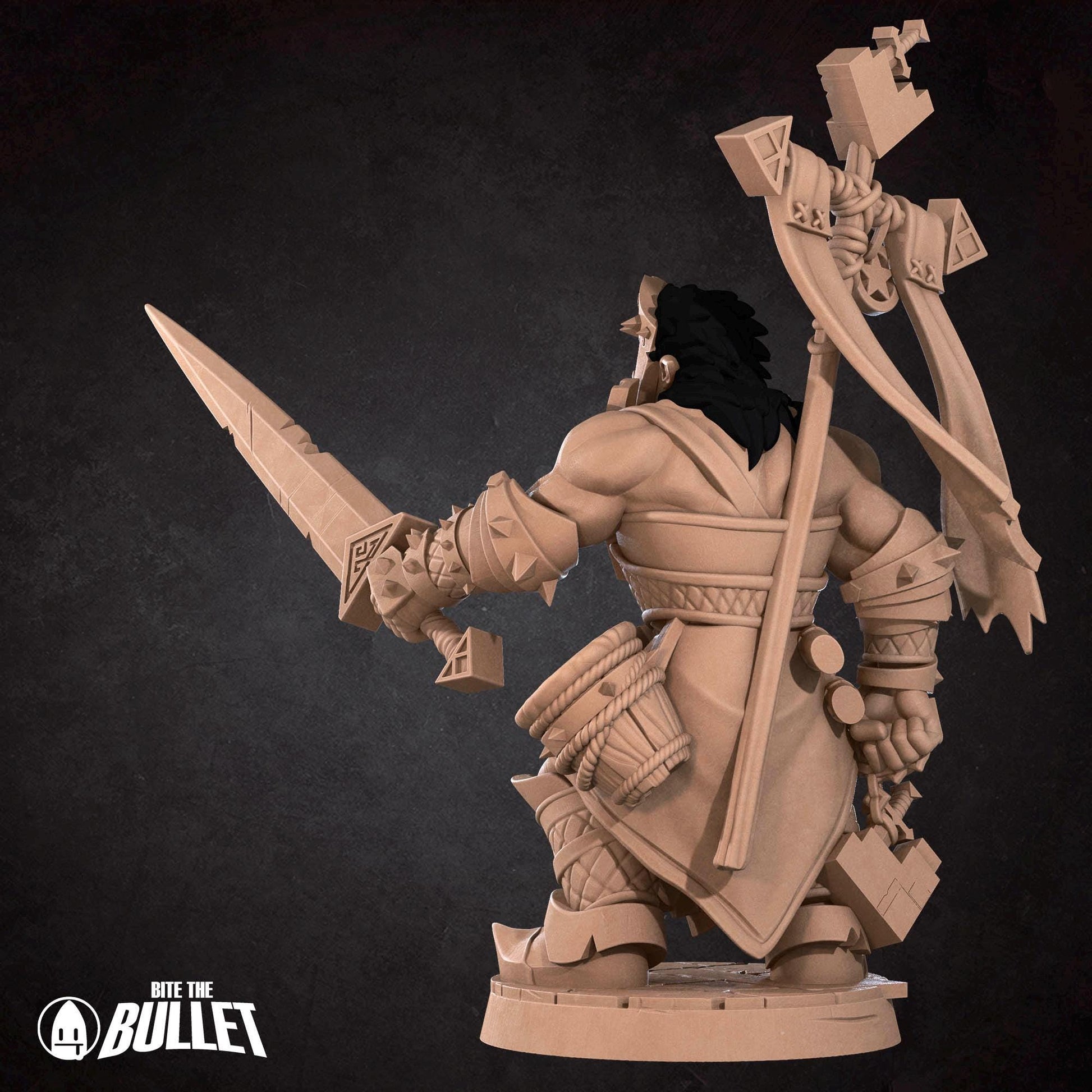 Half-Orc Warpriest Miniature | Bite the Bullet