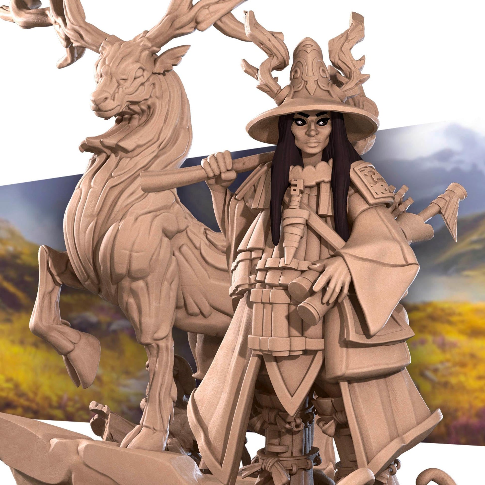 Animist & Deer Miniature | Bite the Bullet