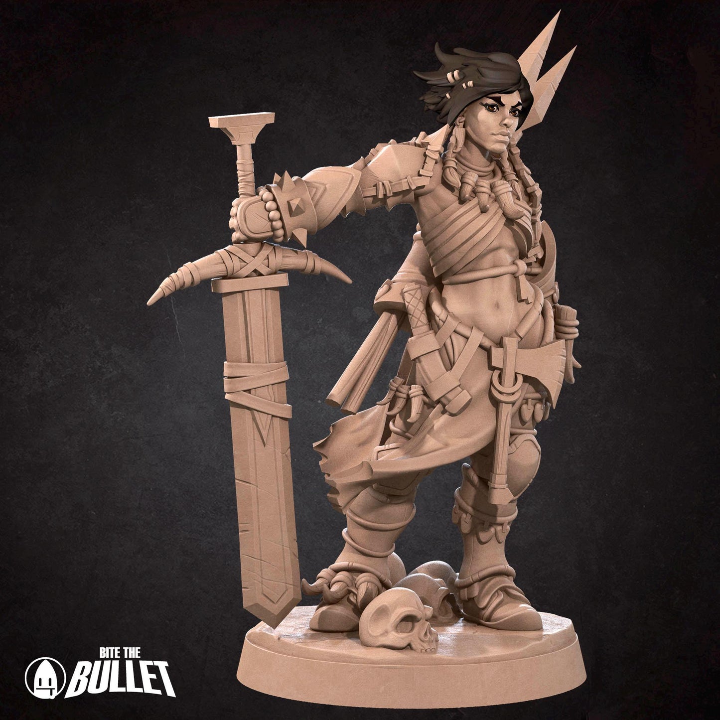 Human Barbarian Miniature | Bite the Bullet