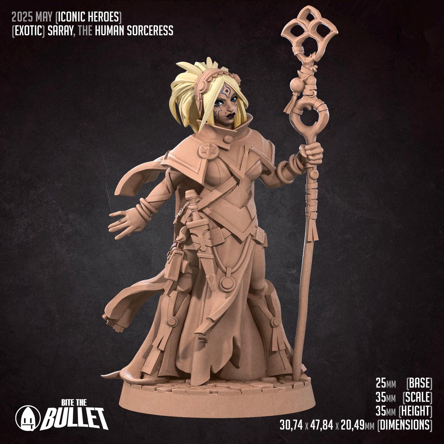 Human Sorceress Miniature | Bite the Bullet