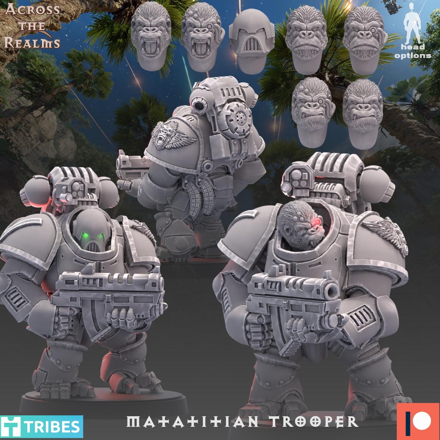 Apefolk Trooper Miniature | Across the Realms