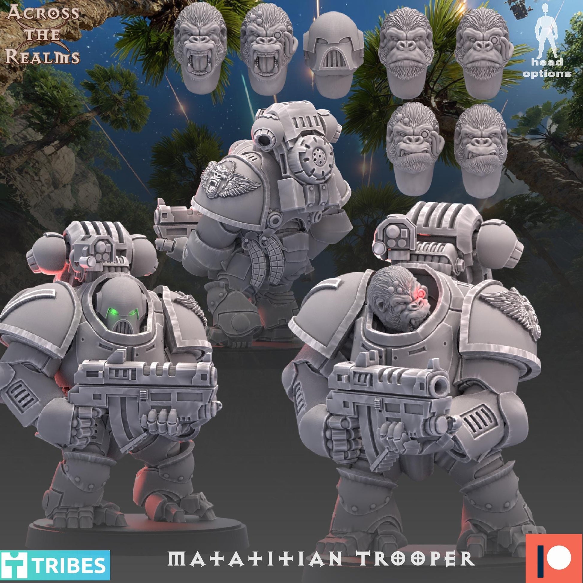 Apefolk Trooper Miniature | Across the Realms