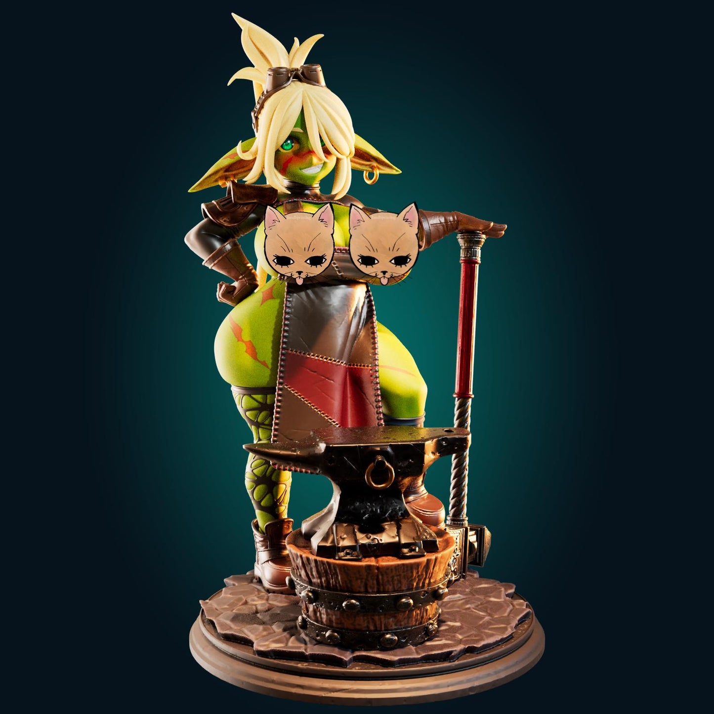 Blacksmith Goblin Model Kit | 3D Resin Printed Figurine | Officer Rhu
