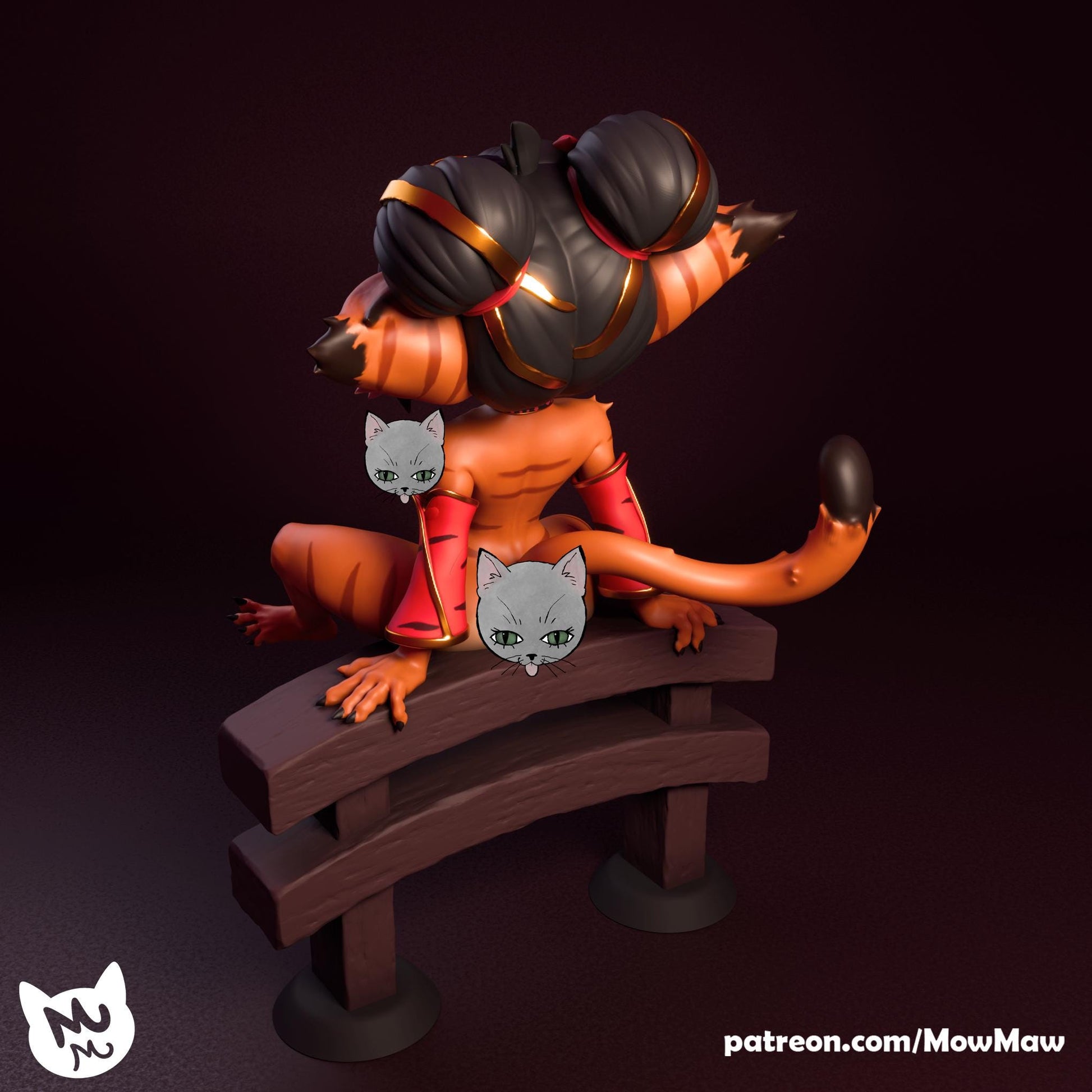 Chibi Tiger Lady Model Kit | Mow Maw