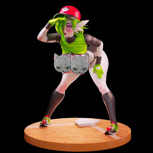 Baseball Girl Model Kit | 3D Resin Printed Figurine | Officer Rhu