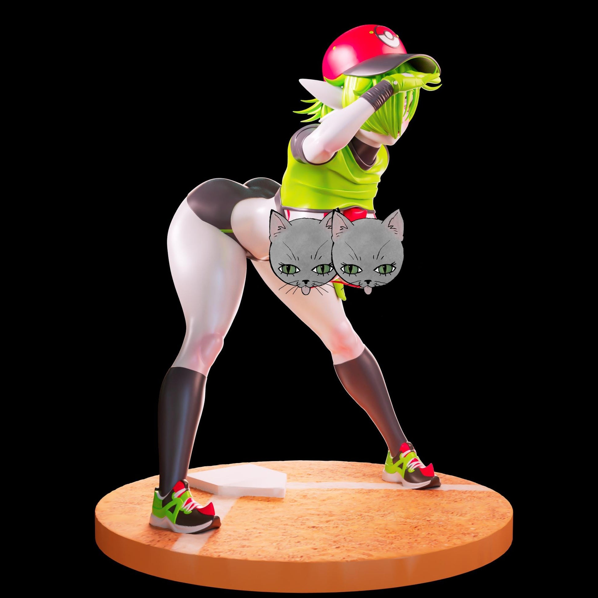 Baseball Girl Model Kit | 3D Resin Printed Figurine | Officer Rhu