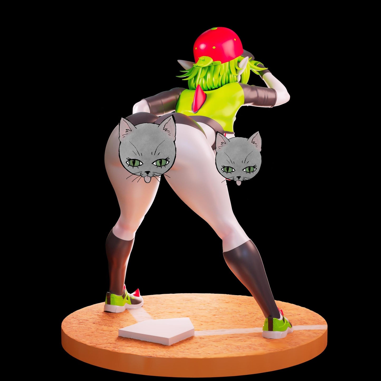 Baseball Girl Model Kit | 3D Resin Printed Figurine | Officer Rhu