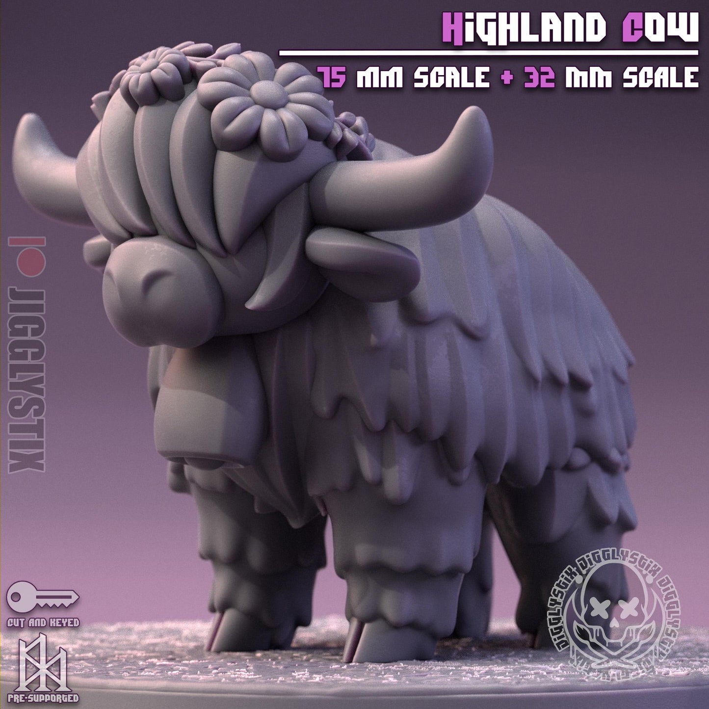 Highland Cow Miniature | Jigglystix