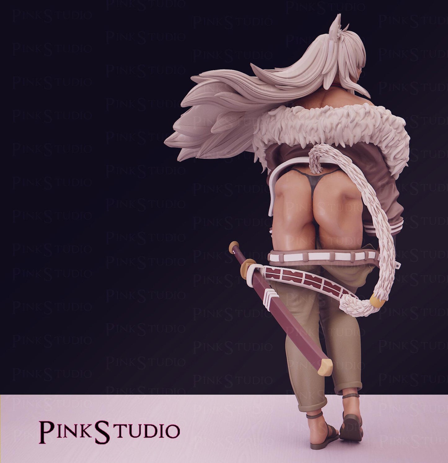 Beast Girl Model Kit | 3D Resin Printed Figurine | Pink Studio
