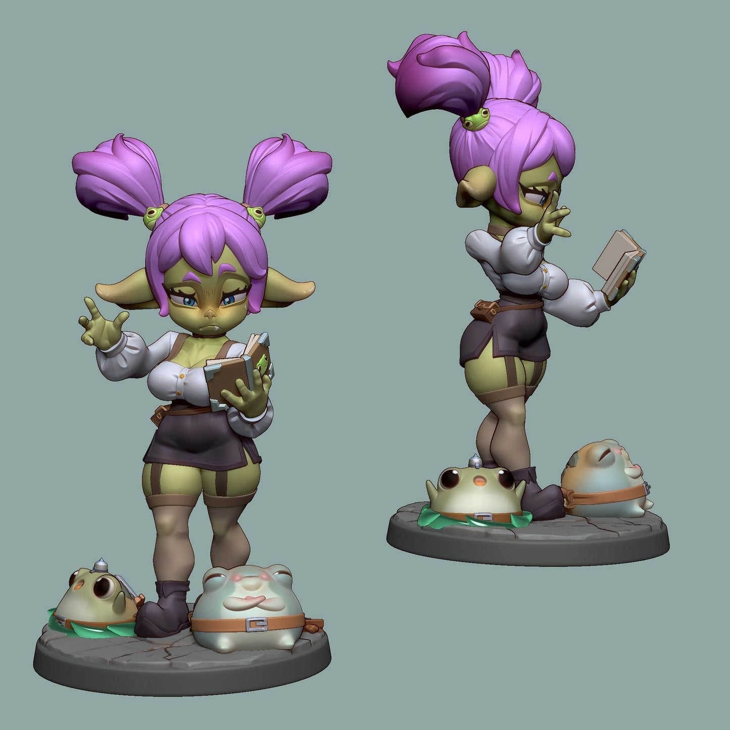 Toad Summoner Goblin Miniature | 1ndefference