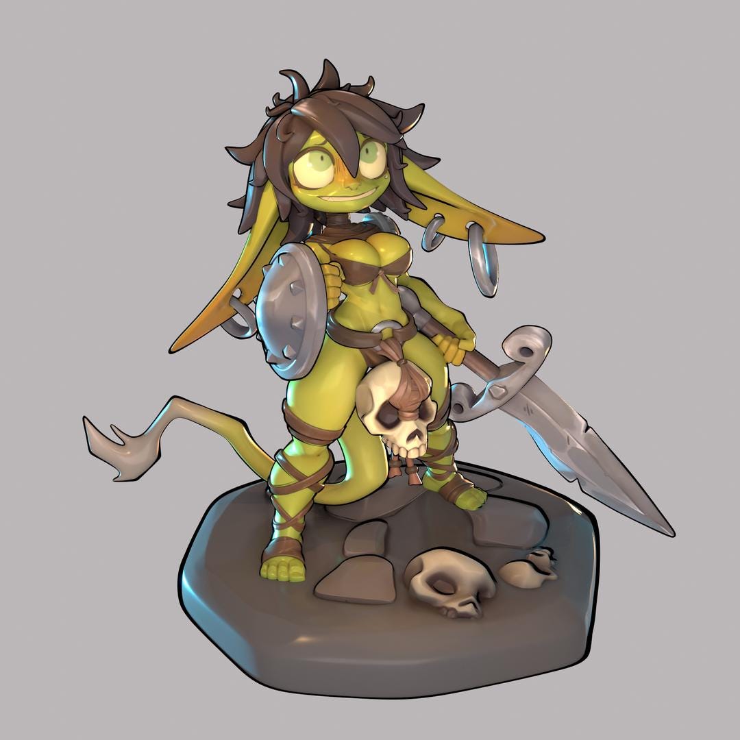 Goblin Bandit Miniature | 1ndefference