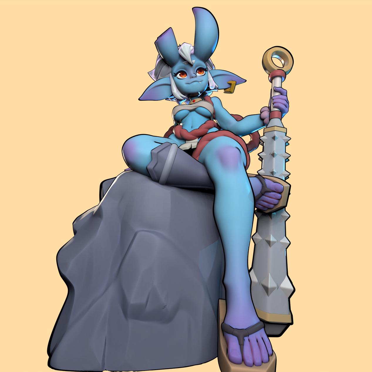 Oni Girl Miniature | 1ndefference