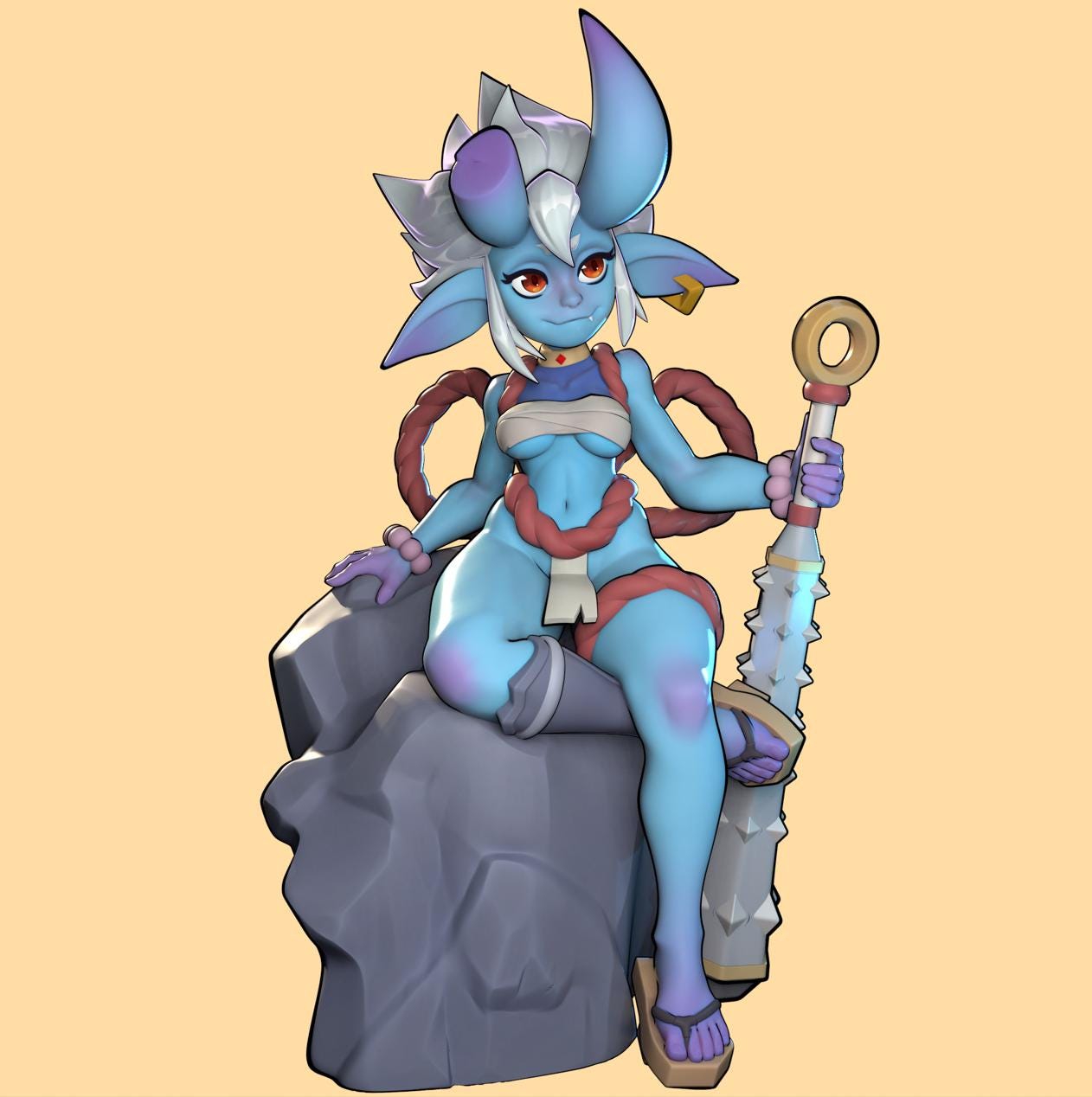Oni Girl Miniature | 1ndefference