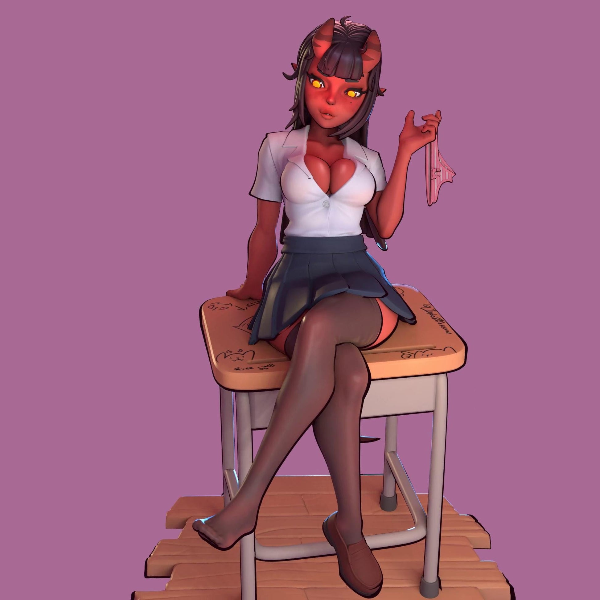 Demon Girl Miniature | 1ndefference