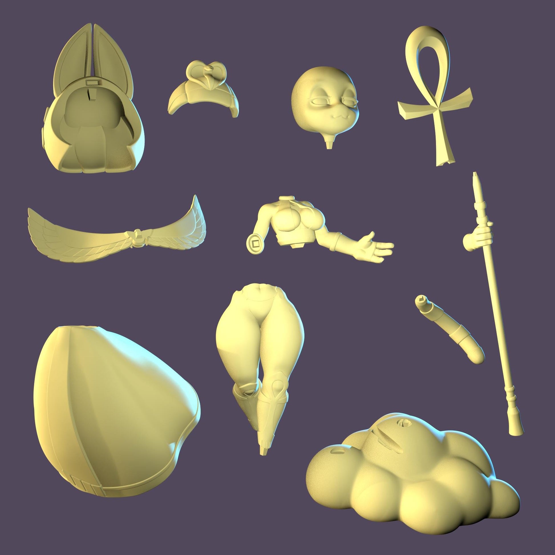 Egyptian Cat Girl Miniature | 1ndefference