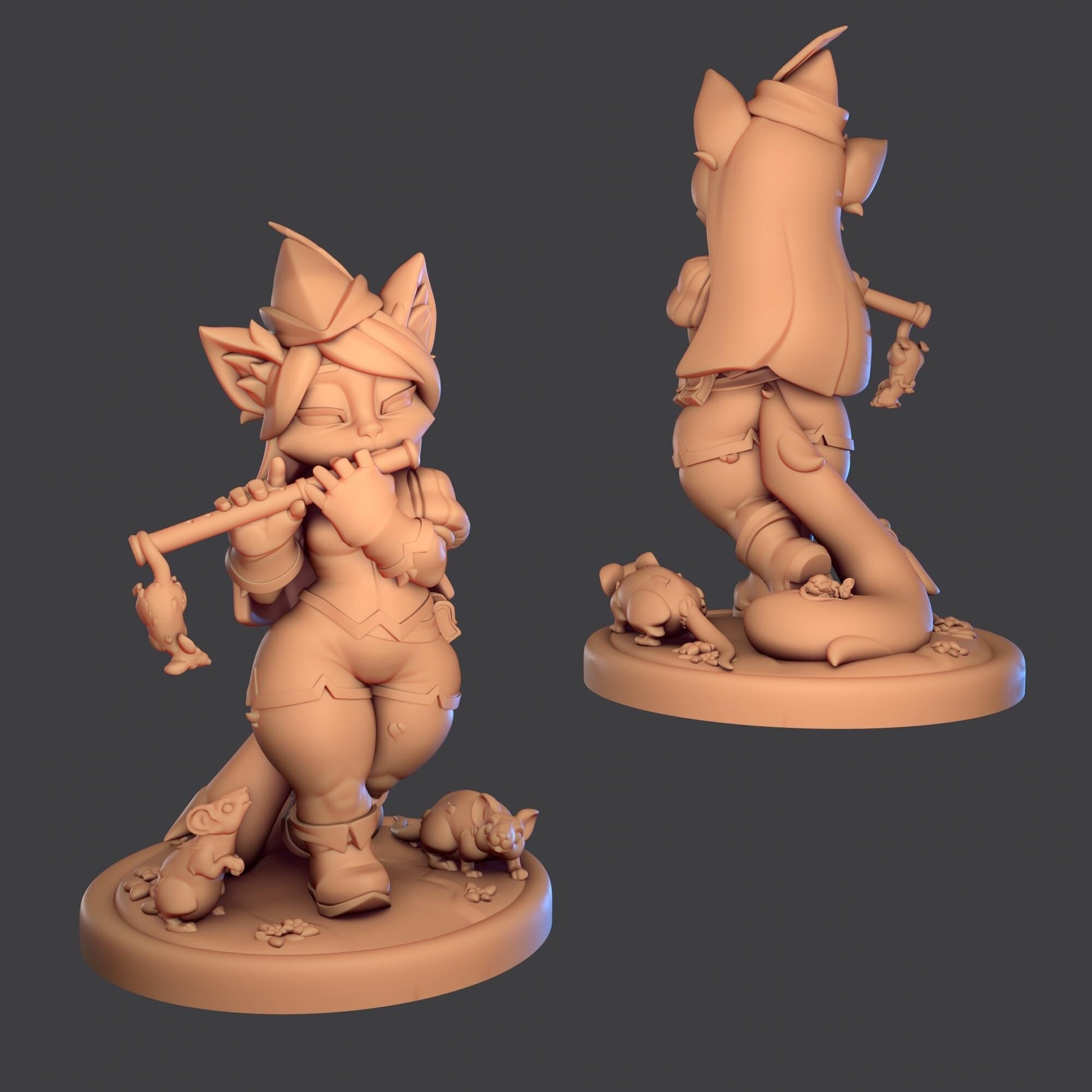 Pied Piper Cat Miniature | 1ndefference